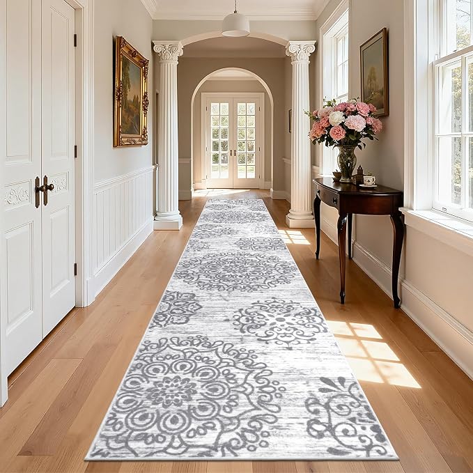 HEBE Hallway Runner Rug 3'x18', Washable Non Slip Kitchen Rug Runner | Soft by HEBE