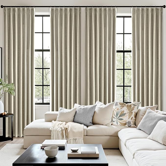 MIULEE Burlywood Birch Pinch Pleated 100% Blackout Curtains 40x102 Inches | - Image 7