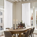Snow White Pinch Pleated Linen 120 Inch Curtains 60 Inch Width | Linen Blend by Twodrapes