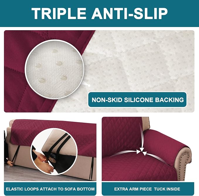 Turquoize 100% Waterproof Sofa Covers Chair Cover Slipcover Couch Protector - Image 4
