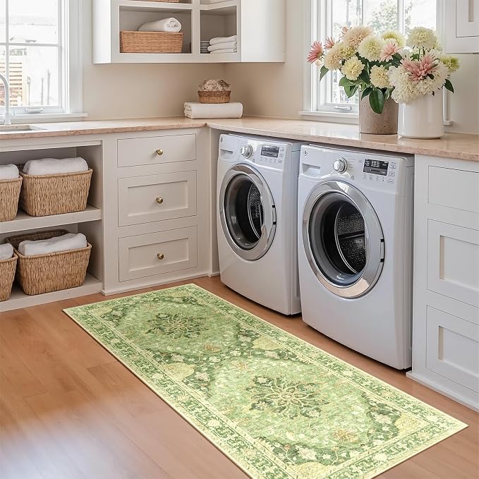 RELEANY Washable Area Rug, Runner 2'x5', Water Repellent, Pet Friendly - Image 3