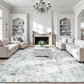 Rugflix 9x12 Area Rugs for Living Room, Washable Blue Grey Large Rug | Machine by RugflixAreaRugs