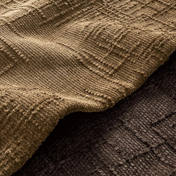 MIULEE Chenille Textured Fall Throw Pillow Covers Bronze 18x18 Set of 2 | - Image 2
