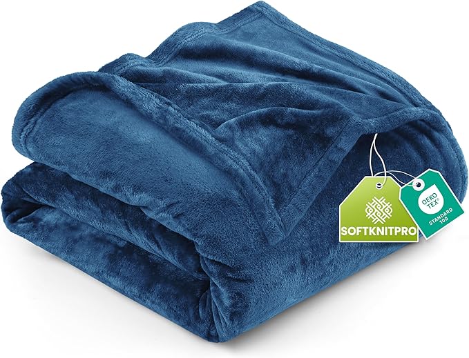 Utopia Bedding Soft Fleece Bed Blanket Queen Size Royal Blue | Microfiber Plush by UTOPIABEDDING