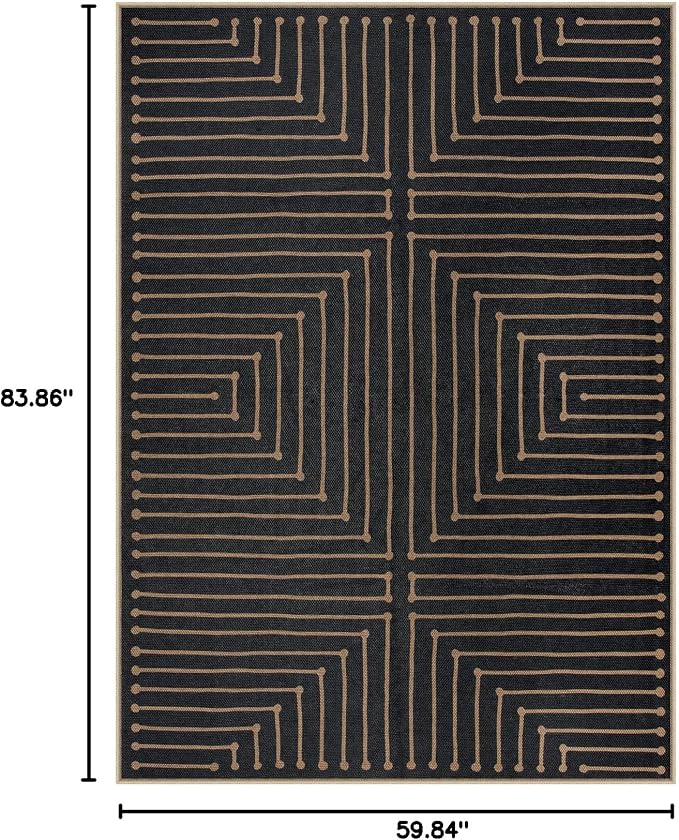 Lahome Neutral Outdoor Rug 5x7 - Image 2