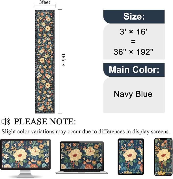 DUKINO 3x16 Runner Rug for Hallway, Non Slip Long Washable Rug, Low Pile - Image 2