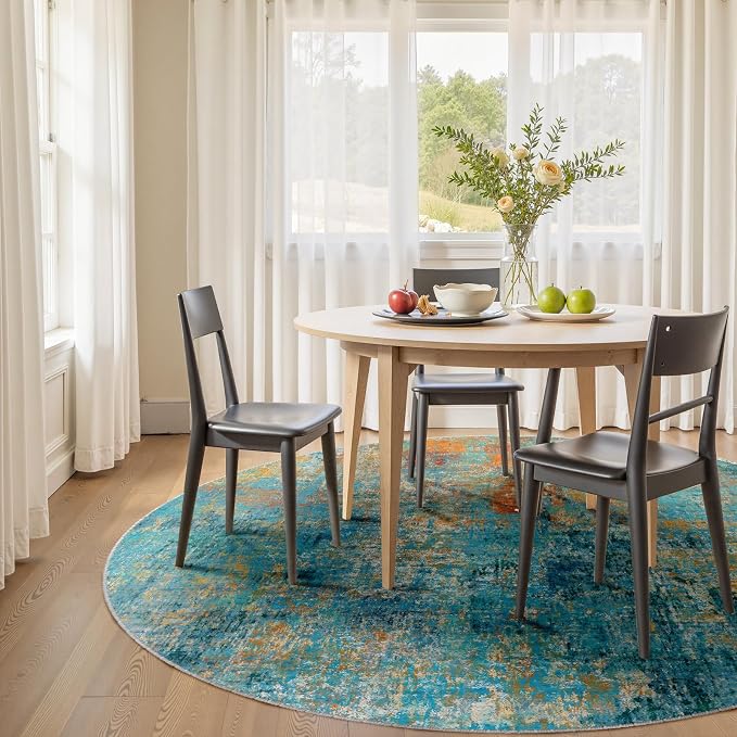 RELEANY Washable Round 6ft Area Rug - Image 3