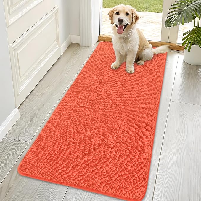 OLANLY Dog Door Mat for Muddy Paws 70x35, Super Absorbent Chenille Mud Mat | by OLANLY