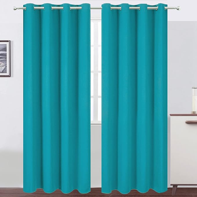 Teal/Turquoise Kids Blackout Curtains by Lemomo
