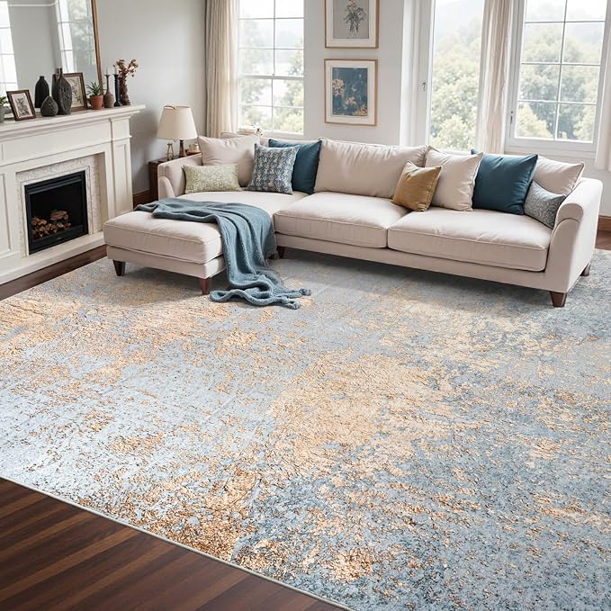 6x9 Ft Area Rugs for Living Room, Soft Non-Slip Washable Rugs Modern Abstract - Image 3