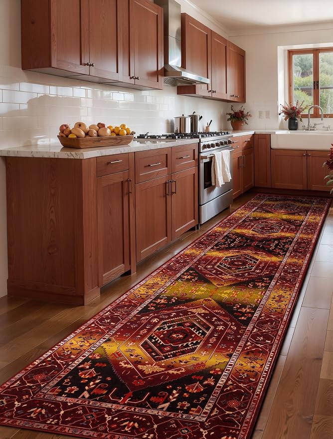 SERISSA 2'6"x12' Washable Non Slip Boho Runner Rug - Image 2