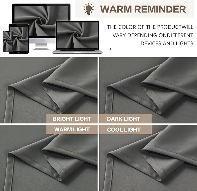 Blackout Pleated Curtains 95 Inches Long, Privacy Window Drapes - Image 8