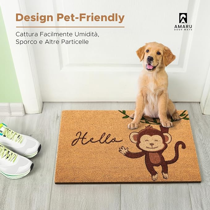 Coir Welcome Mat, 17 x 29 in | 100% Natural Coir, Anti-Shedding, Durable PVC - Image 7