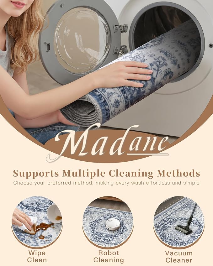 Madane Washable Runner Rugs 2x12 Long - Image 9