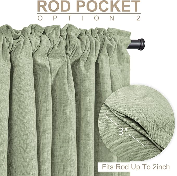 Linen Textured Total Blackout Curtains - Image 4