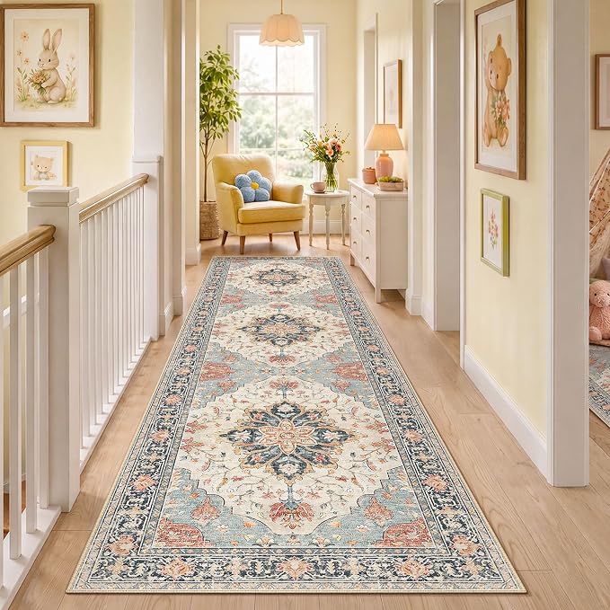 RELEANY Washable Area Rug, Runner 3'x10', Water Repellent, Pet Friendly by RELEANY