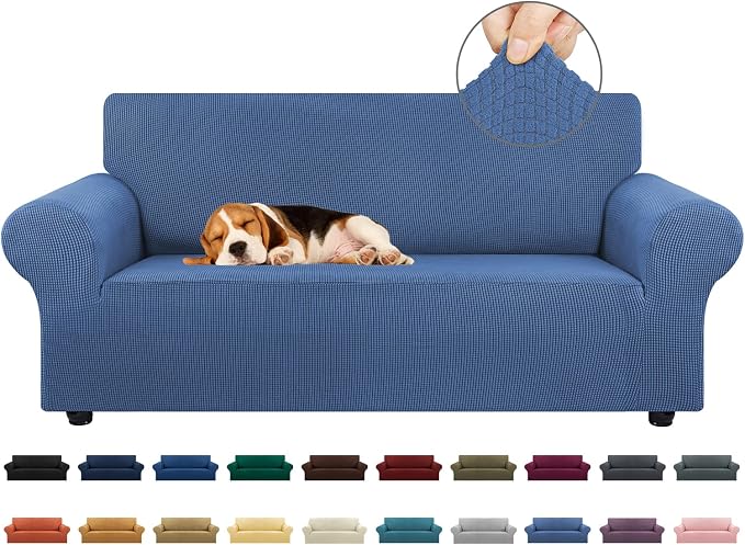 Stretch Loveseat Couch Cover, 2 Cushion Couch Slipcover, Riverside | 1-Piece by KEKUOU