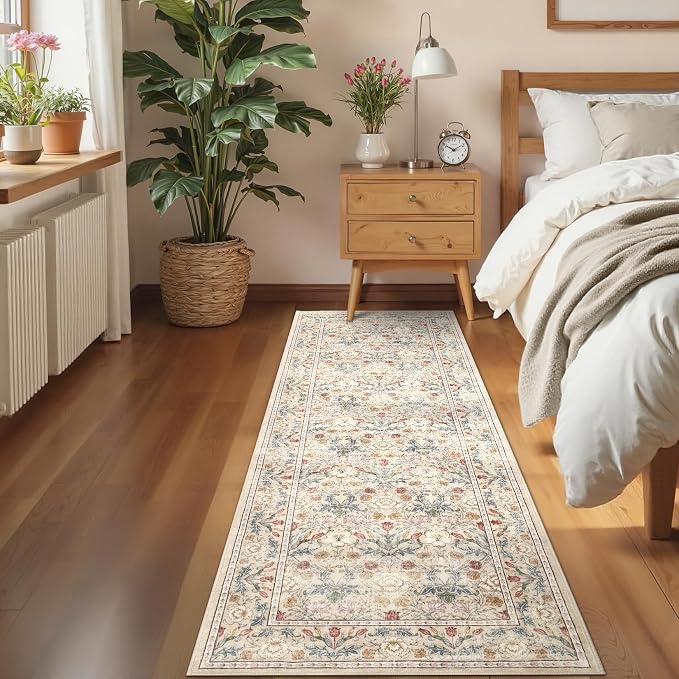 GarveeHome Washable Runner Rug 2x6, Non Slip Floral Kitchen Runner - Image 7