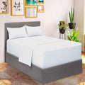Mellanni Extra Deep California King Sheets - 4 PC Iconic Collection Bedding - Luxury, Ultra Soft, Cooling Bed Sheets - Wrinkle, Fade, Stain Resistant (Cal King, Pinstripe Gray)