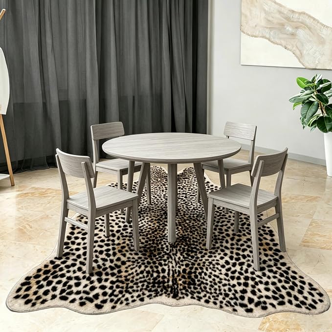 Oversized Cheetah Print Rug, Leopard Area Rug 6.2x8.2 Feet Faux Animal Print - Image 6