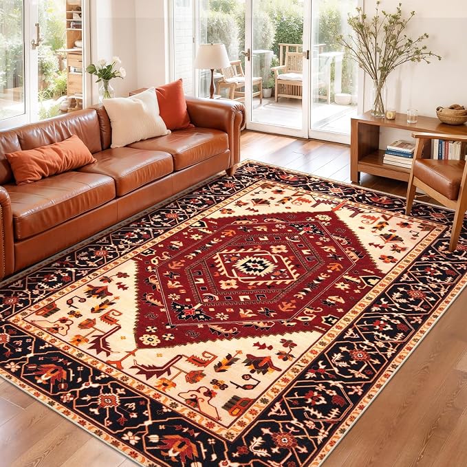 SERISSA 3x5 Washable Non Slip Boho Area Rug - Image 3