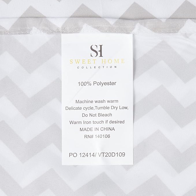 King Size Sheets - Breathable Luxury Bed Sheets with Full Elastic & Secure Corner Straps Built In - 1800 Supreme Collection Extra Soft Deep Pocket Bedding Set, Sheet Set, King, Chevron Gray