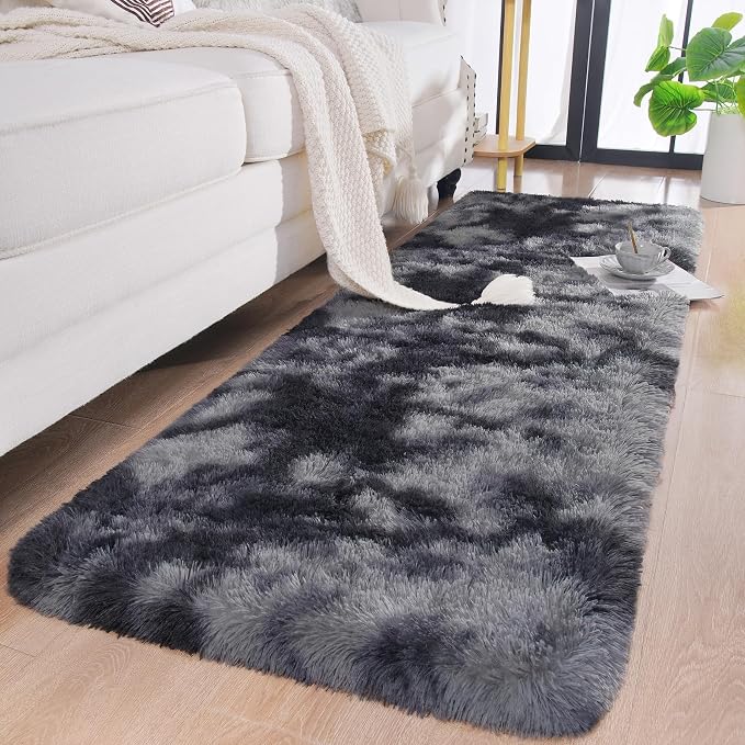 Chicrug Soft Runner Rugs for Bedroom Living Room Plush Fluffy Rug 2x8 | Shag - Image 2