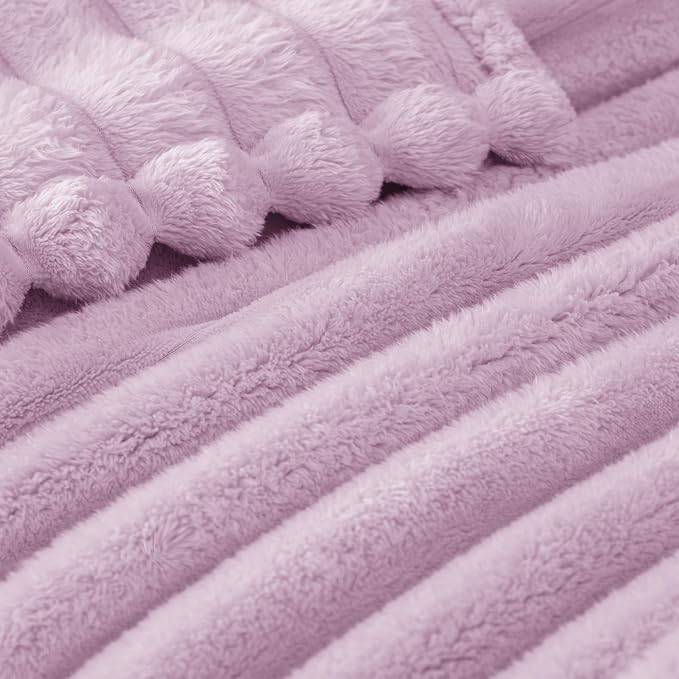 Exclusivo Mezcla Striped King Size Fleece Blanket - Image 4