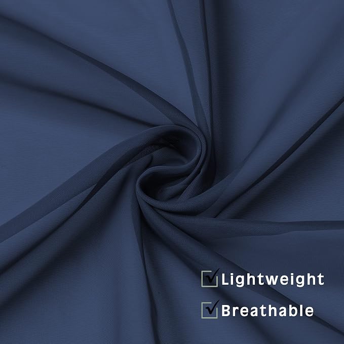 Sheer Curtains 45 inches Long for Kitchen Curtains, Rod Pocket Clean Selvedge - Image 5
