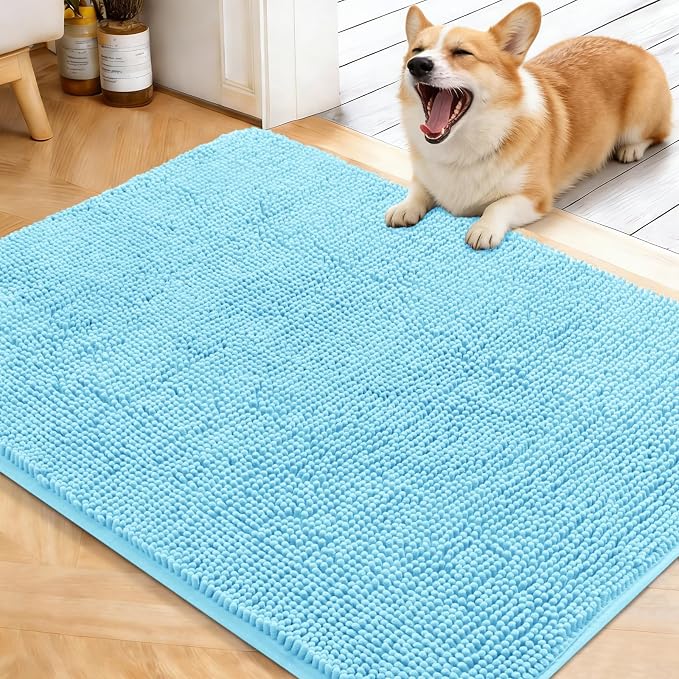 OLANLY Dog Door Mat for Muddy Paws 40x32, Super Absorbent Chenille Mud Mat | by OLANLY