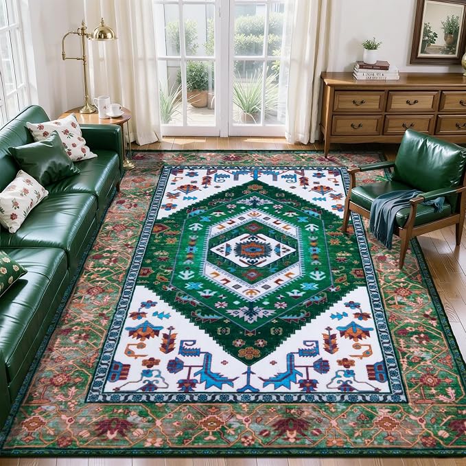 SERISSA 5x7 Washable Non Slip Boho Area Rug - Image 3