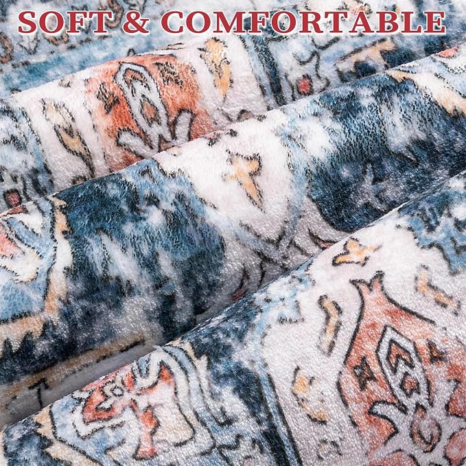 SERISSA 2x4 Washable Non Slip Boho Runner Rug - Image 5