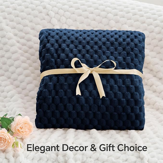 BEDELITE Navy Large Throw Blanket - Image 4