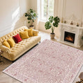 Vintage Pink Living Room Rug, 9x12 Washable Area Rugs by Unknown