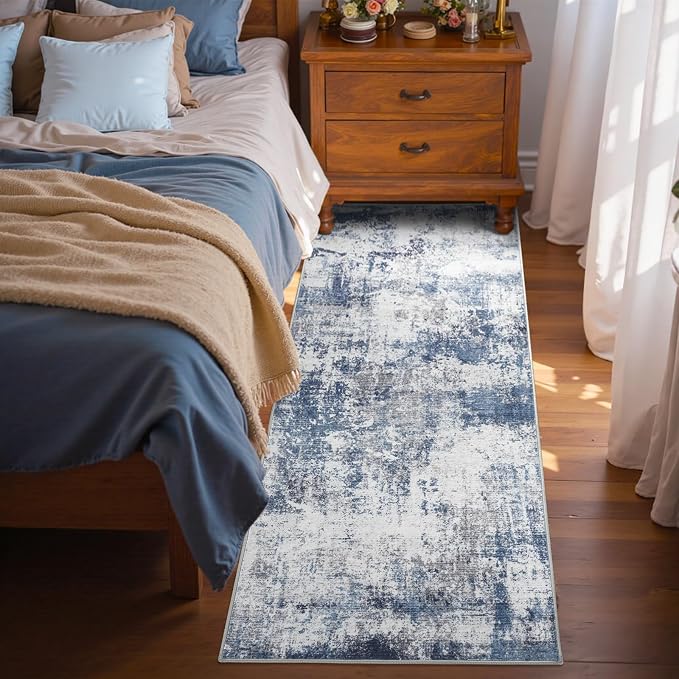 2x6 Ft Washable Runner Rug, Non-Slip Low Pile Hallway Kitchen Area Rug - Image 3