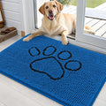 OLANLY Dog Door Mat for Muddy Paws 30x20, Paw Print Design Chenille Mud Mat | by OLANLY