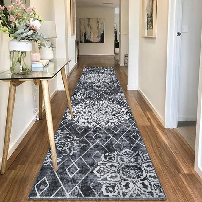HEBE Hallway Runner Rug 2'8''x14', Washable Non Slip Kitchen Rug Runner | Soft - Image 7