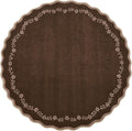 GarveeHome Round Rugs 6ft Scalloped Washable Circle Rug by GarveeHome