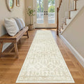 Soalmost Runner Rug 2x8 Washable Hallway Kitchen Runners Beige/Brown | Non-Slip by Soalmost