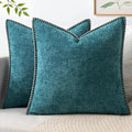 MIULEE Decorative Couch Throw Pillow Covers 18x18 Inch Dark Teal 2 Pack | by MIULEE
