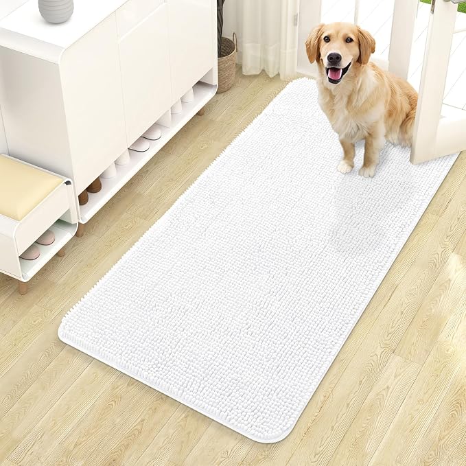 OLANLY Dog Door Mat for Muddy Paws 44x24, Super Absorbent Chenille Mud Mat | by OLANLY