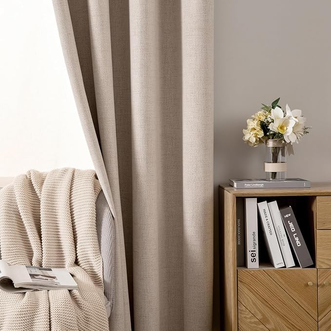 MIULEE 100% Blackout Linen Curtains - Image 6