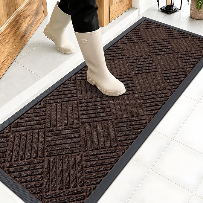 OLANLY Front Door Mat Outside Entrance 47x17, Waterproof Heavy-Duty Doormat | by OLANLY