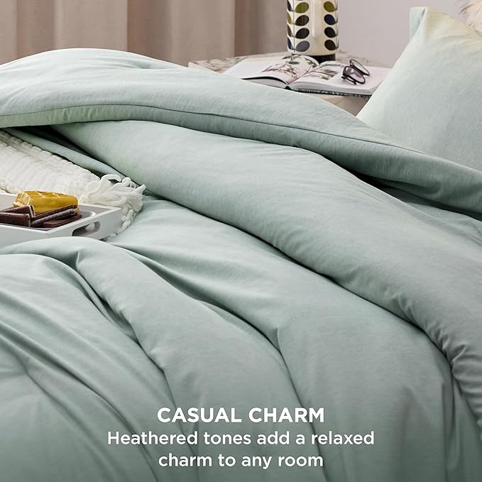 Bedsure California King Comforter Set - Mint Green Soft Bedding for All Seasons, Cationic Dyed Bed Set, 3 Pieces, 1 California King Size Comforter (104"x96") and 2 Pillow Shams (20"x36"+2")