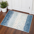 Lahome Moroccan Entryway Rugs Indoor 2x3 Area Rug Blue Non-Slip Backing by Lahome