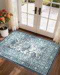 GarveeHome Mist Blue 2x3 Door Mat Indoor Rugs by GarveeHome