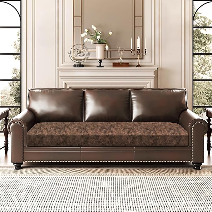 ANARACHON Leather Look Couch Cushion Covers Sofa Seat Slipcovers Sets Couches - Image 2