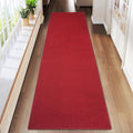 Hallway Runner Rug Extra Long Kitchen Runner Washable Red 2x8 ft | Boho Woven by YDKGL