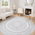 cotiled 8x8 Round Rug 8ft Circle Living Room Boho Area Rugs | Solve Modern by COTILED