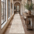 Schweek 2x12 Hallway Runner Rug Washable Non Slip Vintage Beige Kitchen Rug | by Schweek